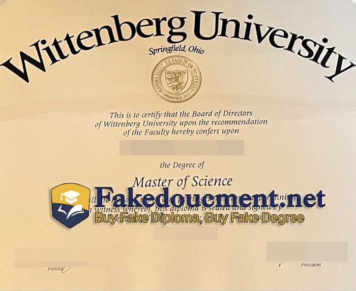 purchase realistic Wittenberg University diploma