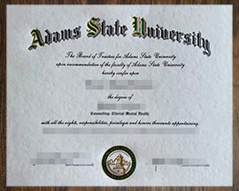 purchase realistic Adams State University degree