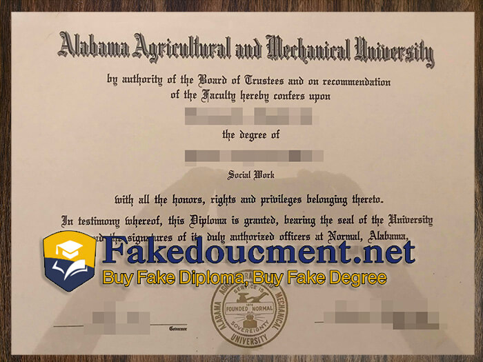 purchase realistic Alabama A&M University diploma