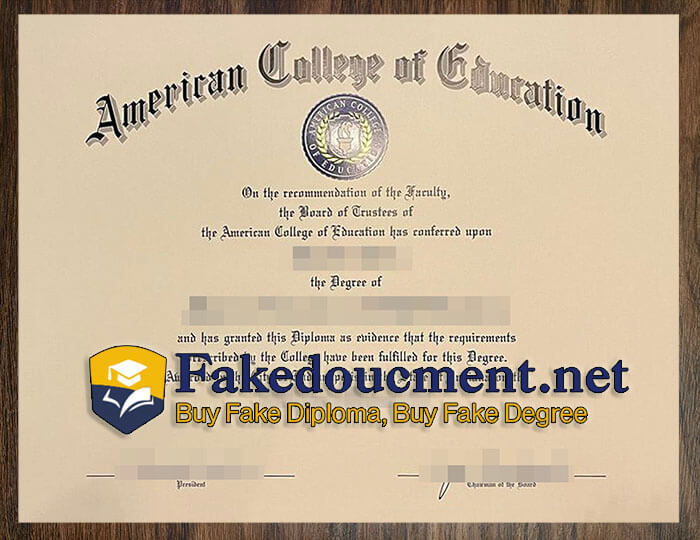 purchase realistic American College of Education diploma