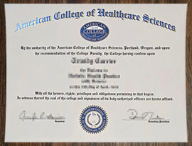 purchase realistic American College of Healthcare Sciences degree