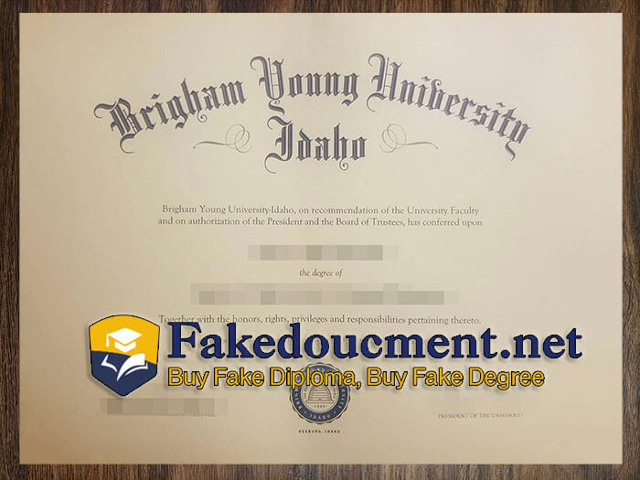 purchase realistic Brigham Young University Idaho diploma