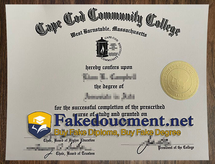 purchase realistic Cape Cod Community College diploma