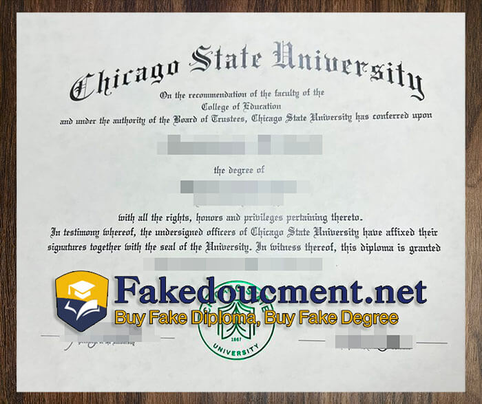 purchase realistic Chicago State University diploma