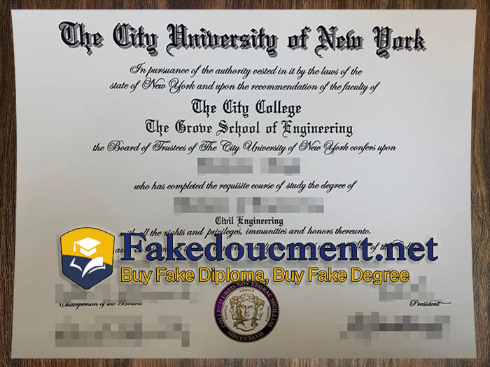 purchase realistic City University of New York diploma