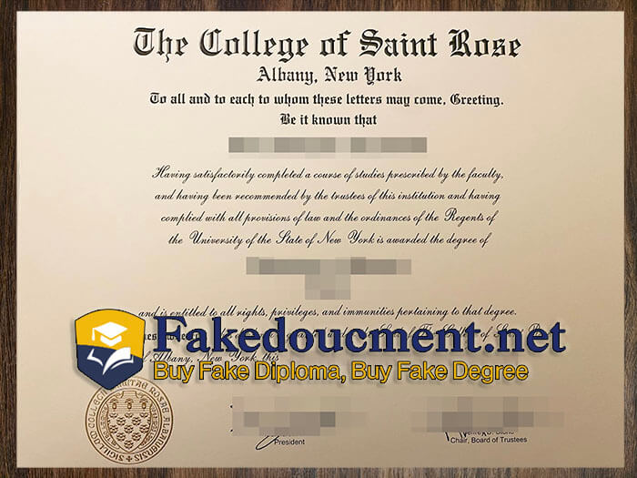 purchase realistic College of Saint Rose diploma