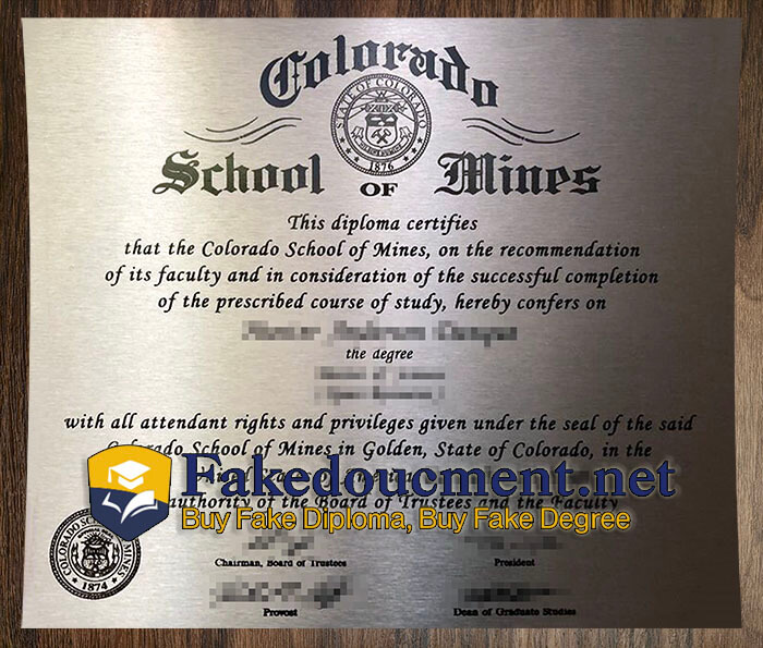 purchase realistic Colorado School of Mines diploma