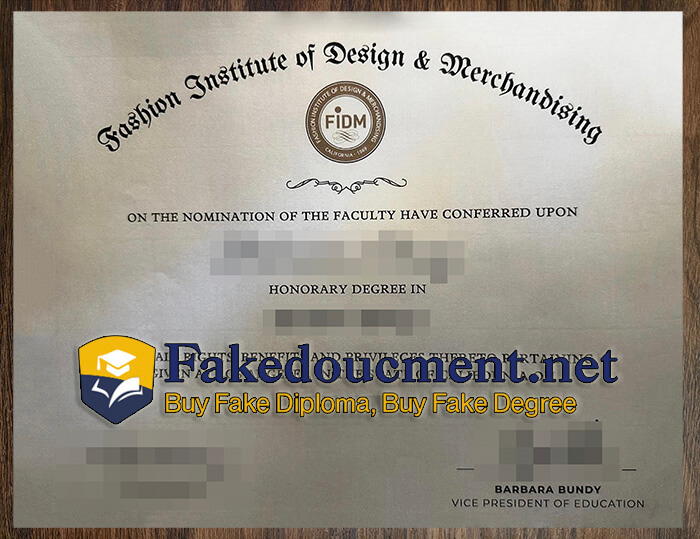 purchae realistic FIDM diploma