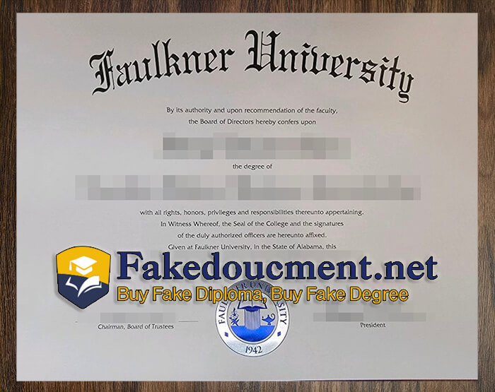 purchase realistic Faulkner University diploma