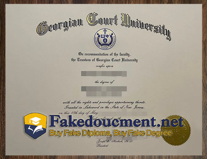 purchase realistic Georgian Court University diploma