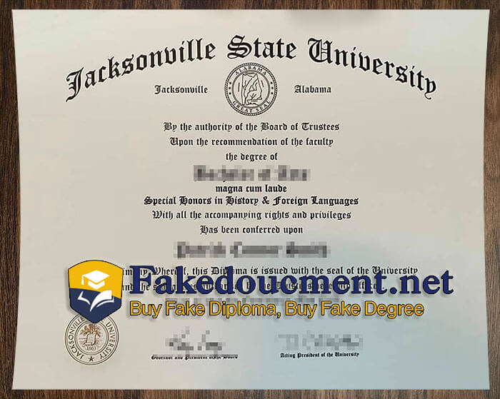 purchase realistic Jacksonville State University diploma