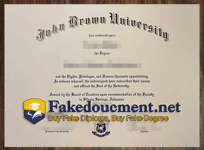 purchase reakistic John Brown University diploma