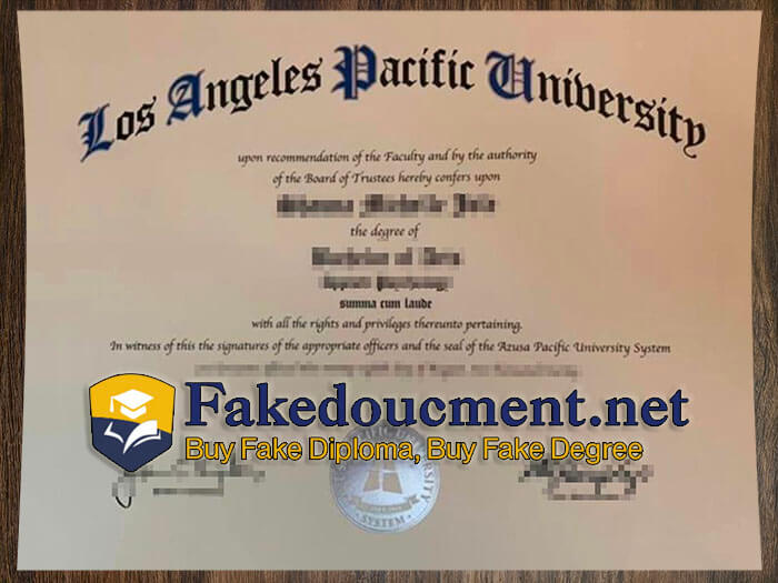 purchase realistic Los Angeles Pacific University diploma