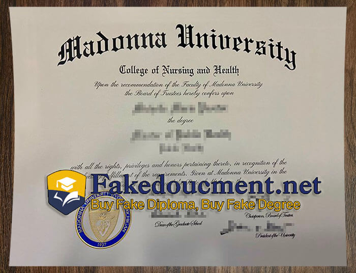 purchase realistic Madonna University diploma