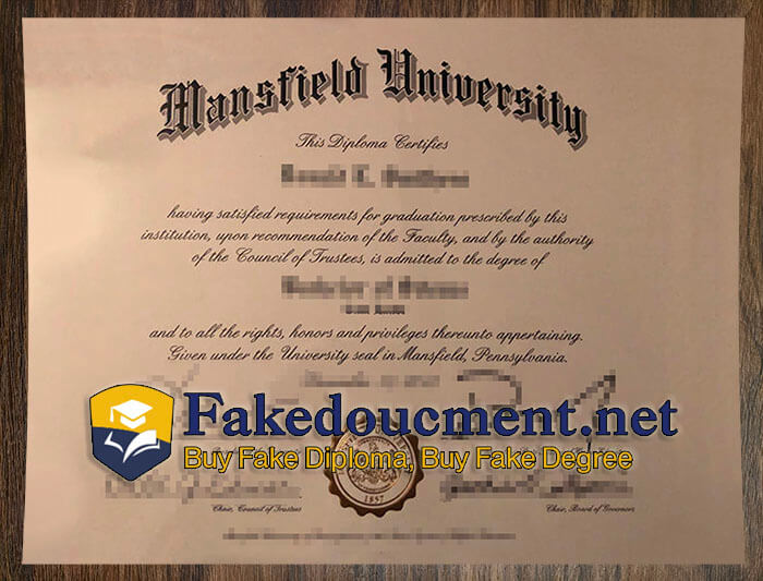 purchase realistic Mansfield University diploma