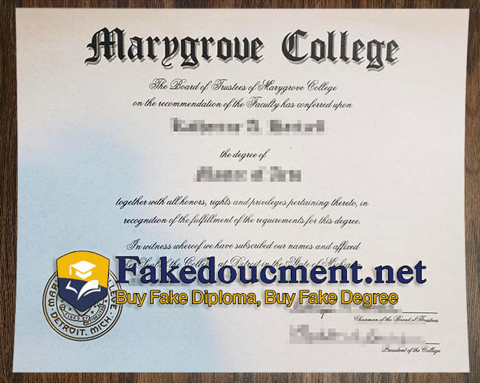 purchase realistic Marygrove College diploma