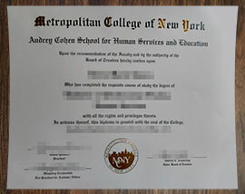 purchase realistic Metropolitan College of New York degree