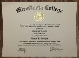 purchase realsitic MiraCosta College degree