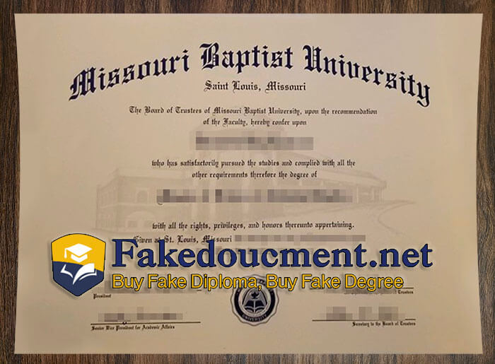 purchase realistic Missouri Baptist University diploma