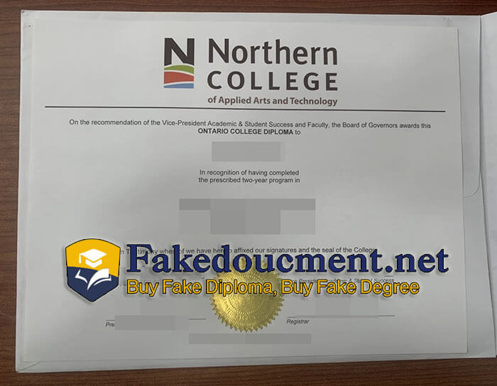 purchase realistic Northern College of Applied Arts and Technology diploma