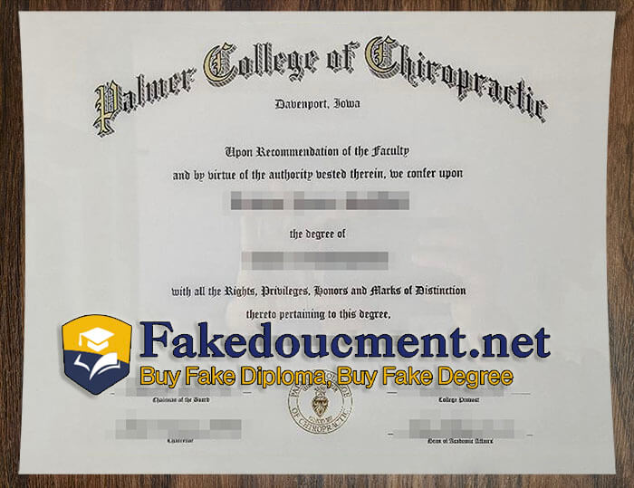 purchase realistic Palmer College of Chiropractic diploma