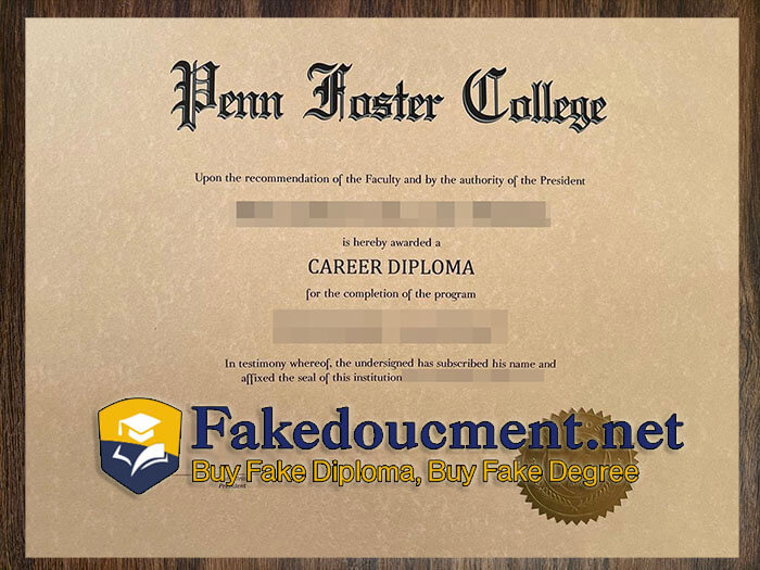 purchase realistic Penn Foster College diploma