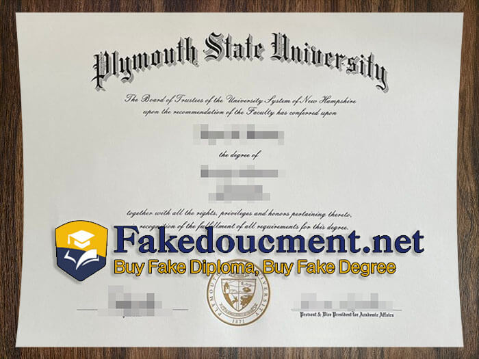 purchase realistic Plymouth State University diploma