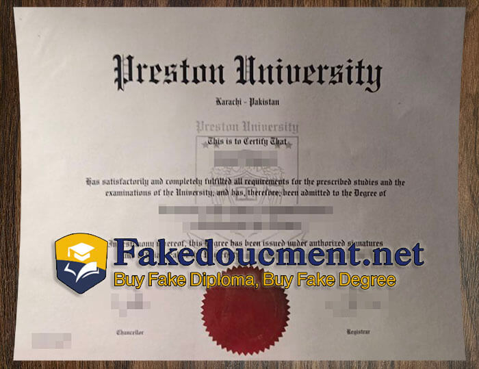 purchase realistic Preston University diploma