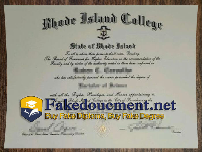 purchase realistic Rhode Island College diploma