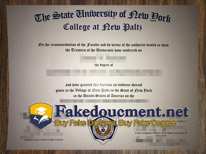 purchase realistic SUNY College at New Paltz diploma