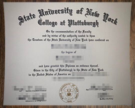 purchase realistic SUNY Plattsburgh degree