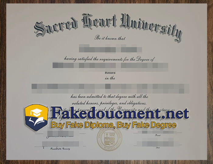 purchase realistic Sacred Heart University diploma