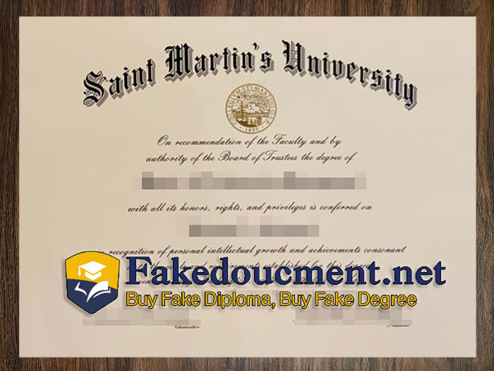 purchase realistic Saint Martin's University diploma