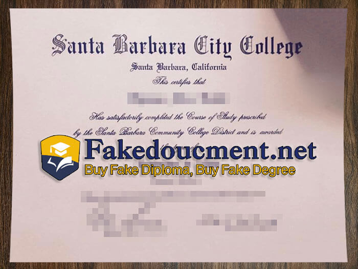 purchase realistic Santa Barbara City College diploma