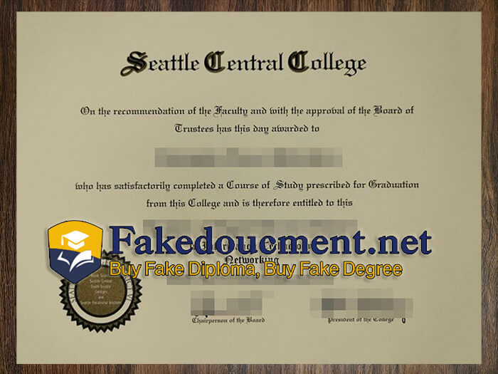 purchase realistic Seattle Central College diploma