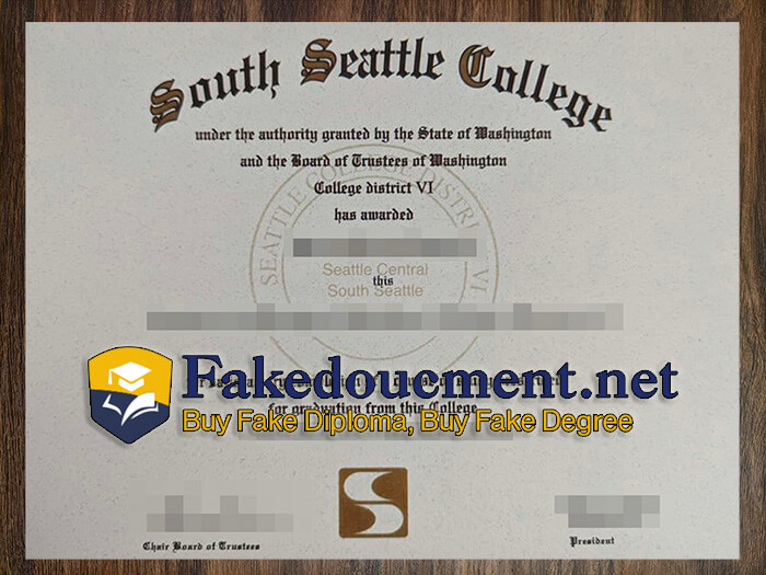 purchase realistic South Seattle College diploma