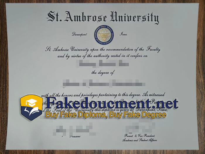 purchase realistic St Ambrose University diploma