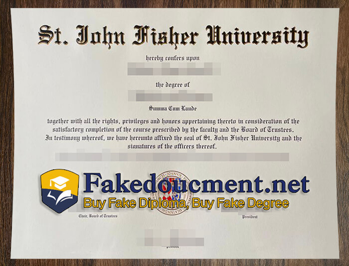 purchase realistic St John Fisher University diploma