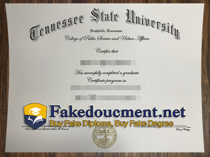 purchase realistic Tennessee State University diploma