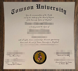 purchase realistic Towson University degree