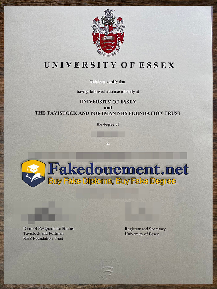 purchase realistic University of Essex diploma