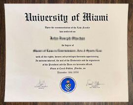 purchase realistic University of Miami degree