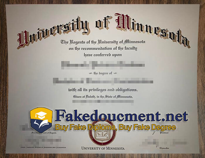 purchase realistic University of Minnesota Duluth diploma