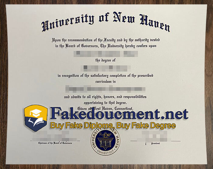 purchase realistic University of New Haven diploma