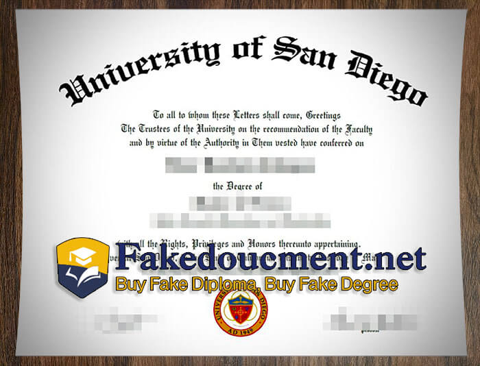 purchase realistic University of San Diego diploma