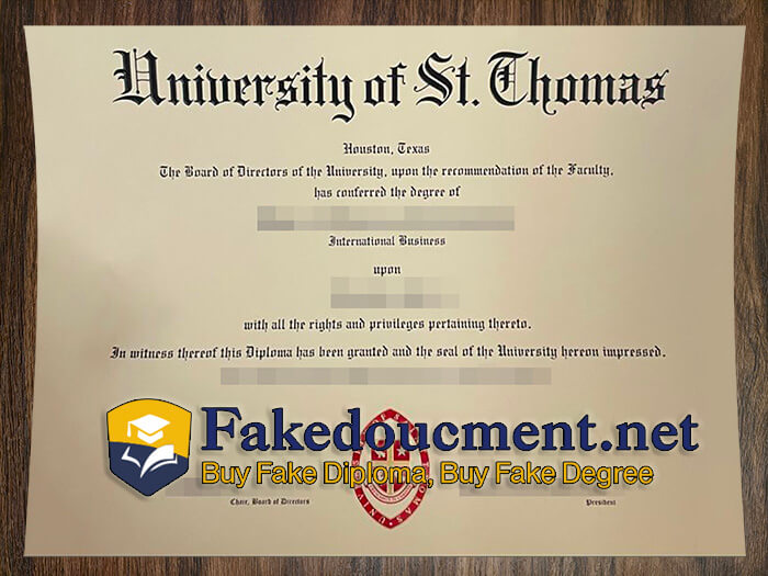 purchase realistic University of St Chomas diploma