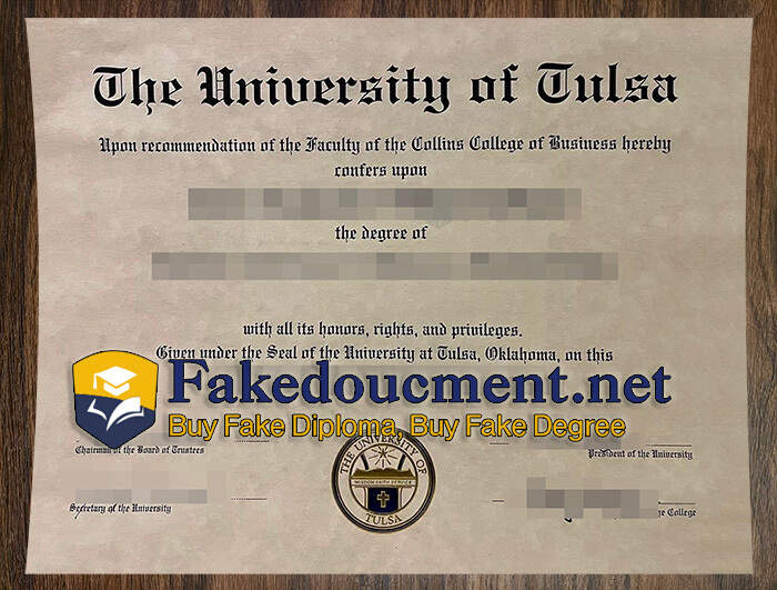 purchase realistic University of Tulsa diploma