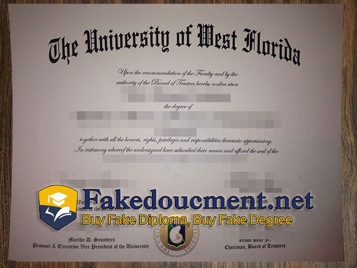 purchase realistic University of West Florida diploma