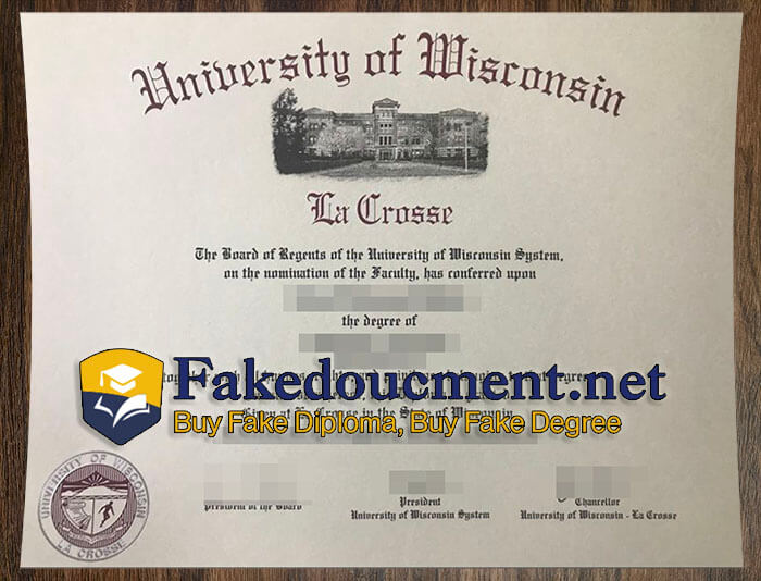 purchase realistic University of Wisconsin La Crosse diploma