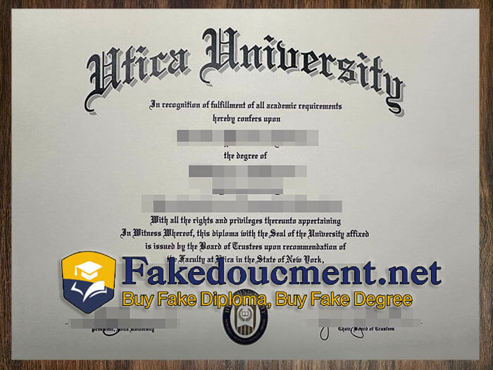 purchase realistic Utica University diploma